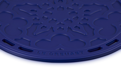 Le Creuset Onderzetter bloemmotief Azure 20cm Silicone-2