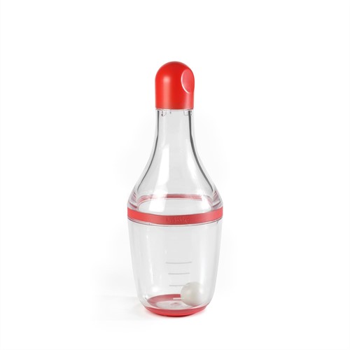 Lékué Vinaigrette shaker uit silicone en tritan rood 180ml