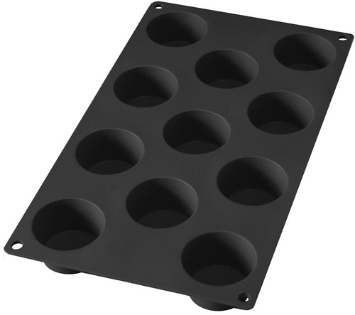Lékué Bakvorm uit silicone voor 11 muffins zwart ø 5.3cm H 3cm