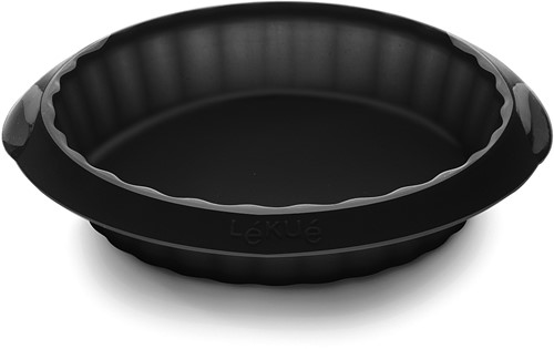 Lékué Set van 4 individuele taartvormpjes uit silicone zwart ø 12m H 2.5cm