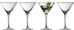 Lyngby Glas Palermo Gold Martiniglazen 250 ml, 4 st.