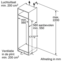 Siemens KI81RNSE0 Koelkast - integreerbaar iQ100-3