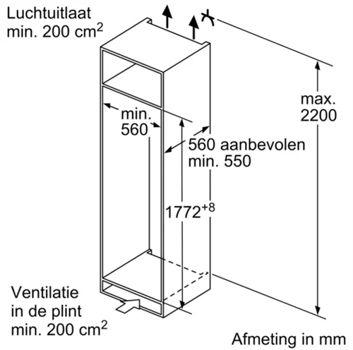 Siemens KI81RNSE0 Koelkast - integreerbaar iQ100-3