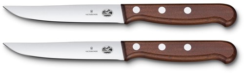 Victorinox Wood, steakmessen set, 2 stuks,12cm,recht,modified maple,cadeauset