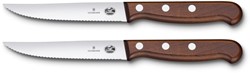 Victorinox Wood, steakmessen set, 2 stuks, 12cm, golvend, modified maple, cadeauset