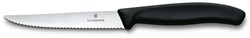 Victorinox Swiss Classic, steak & pizza mes, 11cm, golvend, zwart