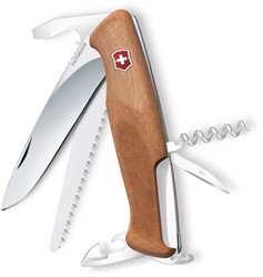 Victorinox Ranger 55 Wood, 130 mm, bruin zakmes