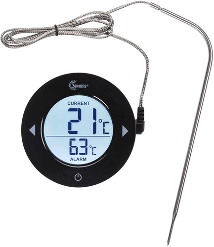 Sunartis Digitale huishoud- en barbecue thermometer zwart