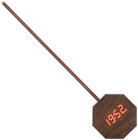 Gingko OCTAGON ONE ALARM CLOCK walnut-3