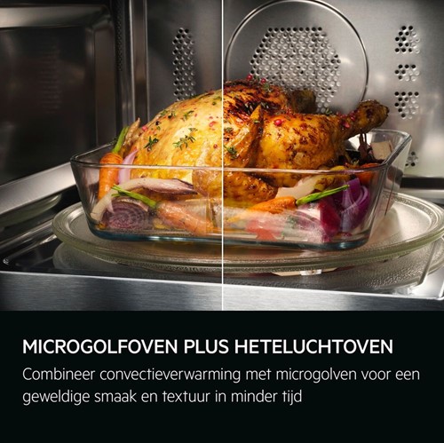 AEG OS5CM34MB Compact Combi Microgolf 5000 Magnetron met hetelucht / 45 cm  /Led - druktoetsen/knop / Assist' programma's / zwart-2