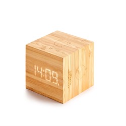 Gingko Cube Plus alarm Clock bamboo