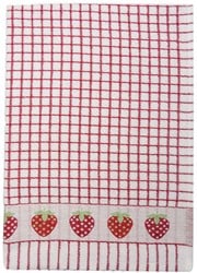 Samuel Lamont Poli-dri theedoeken jacquard Red / Strawberry