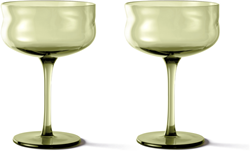 Paveau Swirl Coupe Glas Moss set van 2
