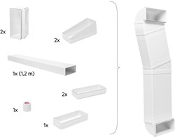 AEG M2CKCF01C Dampkap Accessoire Half piping kit - Extractor Hob - ComboHob accessoire