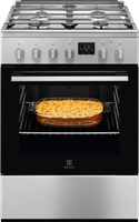 Electrolux LKK640221X Fornuis met gaskookplaat en multifunctionele heteluchtoven / wit