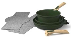 Cookut Detachable Set Of Pans & Casserole 7 Pcs - Fern