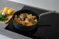 Combekk Cookware 10pcs set (24+28cm Fry Pan, 28cm Sautépan with lid, 16+18cm Sauce pan with lid, 24cm Cooking Pot with lid) Recycled Aluminium Ceramic - Element Expert Black
