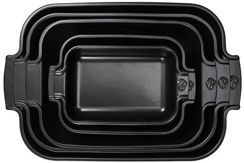Peugeot Appolia Rechthoekige keramische ovenschaal, Satijnzwart, 32 cm-2