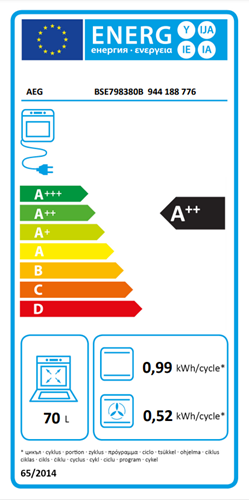 AEG BSE798380B 9000 SteamPro / 60 cm / EXCite TFT Touch / Sous-Vide / Steamify®-functie / Regenereren / Assist' programma's / ProBlack