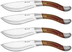 Legnoart steakmes 4pcs ANGUS Legno24 essenhout giftbook