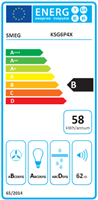 Smeg Dampkap integreerbaar - 60 cm - 730 m³/u - AutoVent 2.0  - inox
