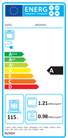 Smeg B95IMX9 Fornuis 90 x 60 x 90 - 5 inductiezones waarvan 1 multizone - 1 oven - energieklasse A - vapor clean reiniging - inox