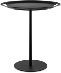 Alessi Op-la Tray/table, base in coloured steel, top and tray in ABS, black.