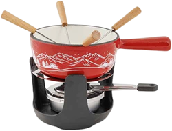 Cosy & Trendy Aspen Fondueset Rood D14Cm Gietijzer