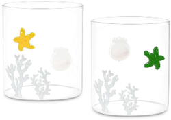 Rose & Tulipani Lieve set 2 bekers sea 8cm