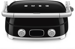 Smeg MGF01BLEU Multifunctionele grill en wafelijzer - zwart