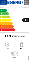 Bosch KUL22ADD0 Koelkast met inbouw diepvriezer 82 cm