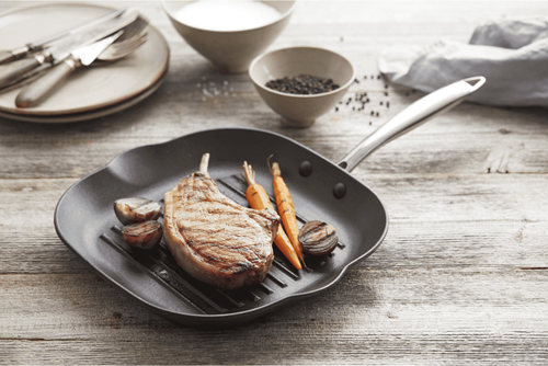 Point Virgule Pan-à-moi gietijzeren grillpan met ecalibur coating 28x28cm-2
