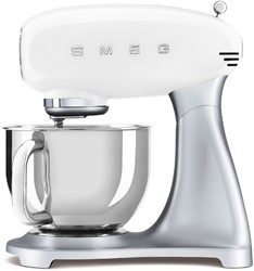 Smeg SMF04WHEU Keukenmachine - inox mengkom volume 4,8 liter - wit met zilver