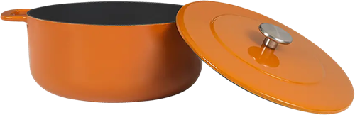 Combekk Dutch Oven - Gietijzeren Braadpan - Ø 24 cm - Oranje-2
