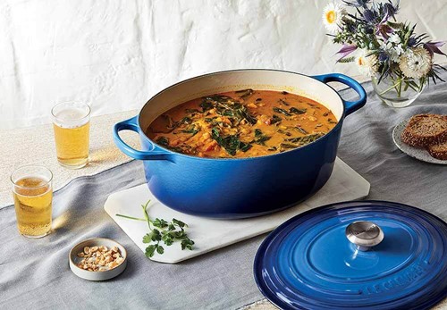Le Creuset Braad- / Stoofpan Signature ovaal Azure 33cm 7,5l-2