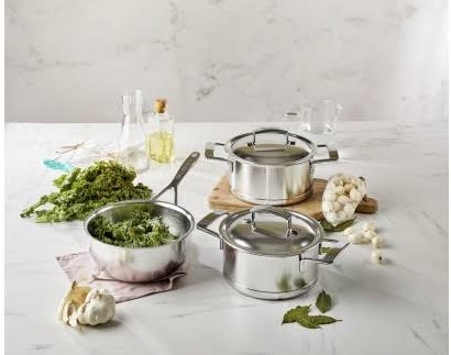 DEMEYERE Silver 7 Kookpot 16 cm met dubbelwandig deksel