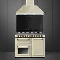 SMEG TR103P Fornuis 100 x 60 x 90 - 6 branders gas - 2 ovens multifunctie + 1 grill oven - energieklasse A - crème-2