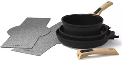 Cookut Detachable Set Of Pans & Casserole 7 Pcs - Graphite