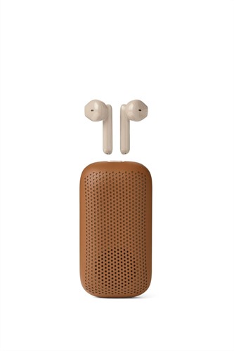 Lexon SPEAKERBUDS : EARBUDS + 3W BT SPEAKER Camel